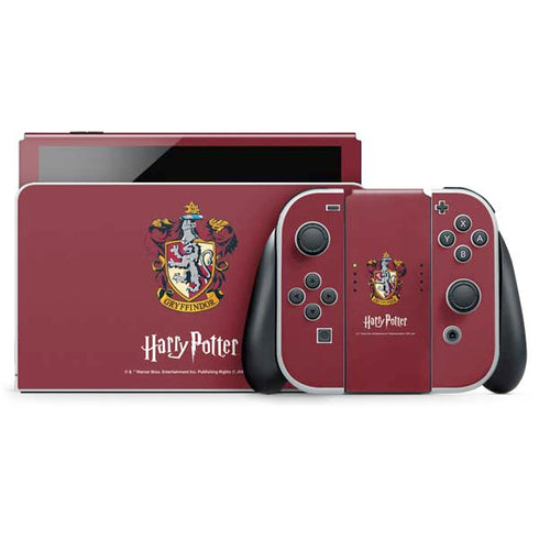 Wizarding World Harry Potter Gryffindor House Crest Nintendo Switch OLED (2021) Skin
